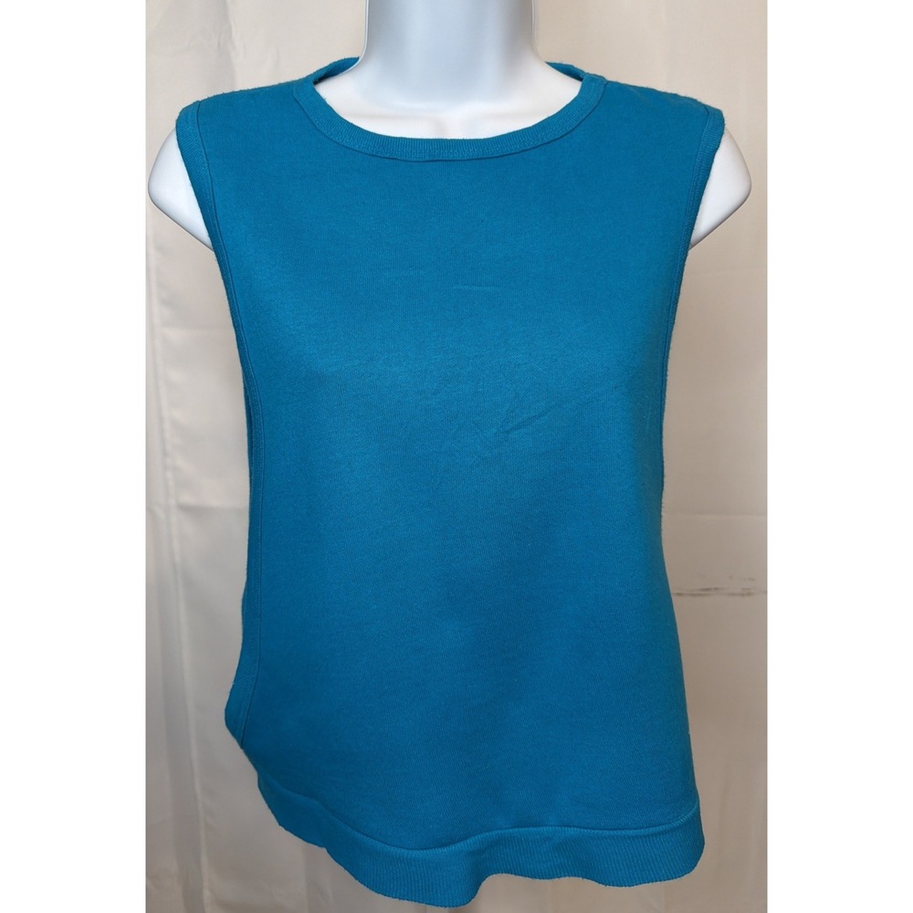 Vintage 80s Dandelion Women's Small Blue Sleeveless Sweatshirt Muscle Tank Top